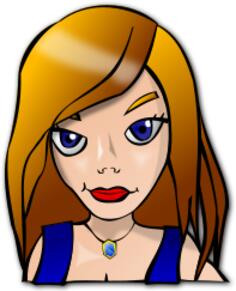 Girl face with a necklace vector graphics