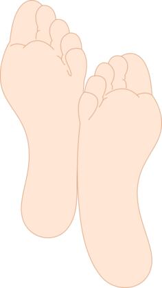 Man's feet vector image