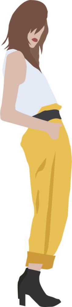 Vector image of eighties style girl