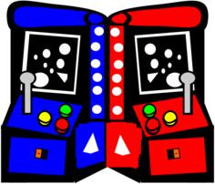 Arcade machines comic vector drawing
