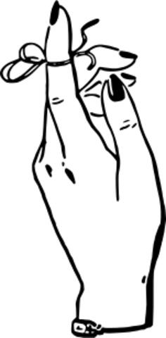 String around finger vector image