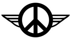 Wings of peace silhouette vector clip art
