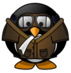 Tux pilot vector illustration