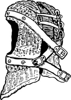 Vector illustration of warrior head protector