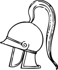 Vector image of helmet of King Leonidas