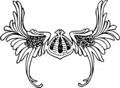 Viking protection hat vector graphics