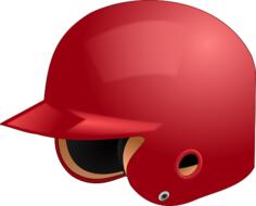 Baseball helmet vector image