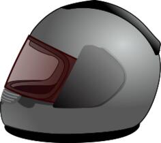Vector clip art of full-face helmet