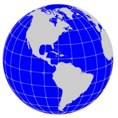 America world globe vector clip art