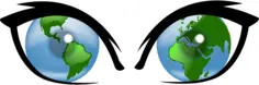 Eyes for the world vector illustration