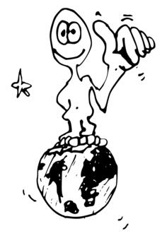 On top of the world symbol vector illustration
