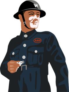 Air Raid Warden vector image