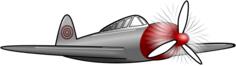 Old style plane vector drawing