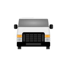 Vector illustration of front view of van