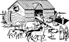 Noah's ark vector drawing