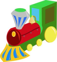 Color toy train vector image