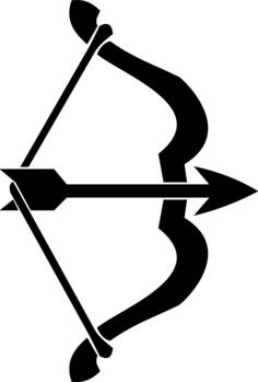 Bow and arrow vector clip art