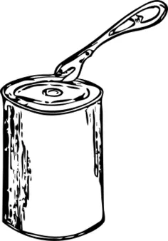 Can opener and a can vector clip art