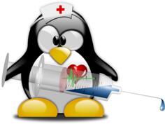 Tux nurse vector illustration