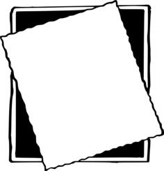 Vector graphics of paper shaped decorative frame