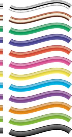 Set of different color brushes vector drawing