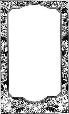 Blooming flower frame vector image