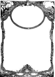 Vector clip art of nature themed frame