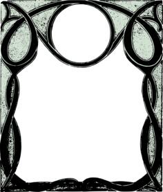Vector clip art of curly lines frame