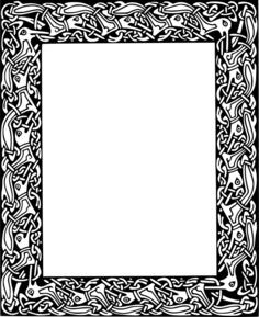 Vector illustration of knotwork themed frame