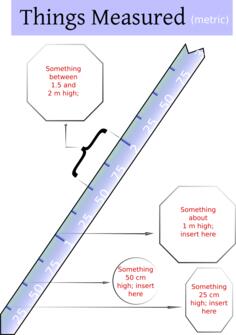 Vector clip art of measuring ruler with explanations