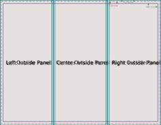 Vector image of tri-fold brochure template