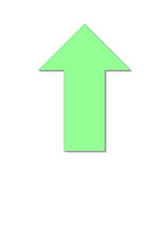 Vector clip art of green upward strike