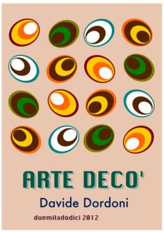Vector illustration of art deco eggs poster
