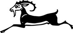 Greek goat vector drawing