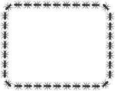 Vector drawing of ant pattern rectangular border