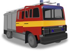 Fire truck vector drawing