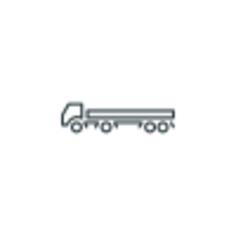 Vector drawing of cargo transportation vehicle