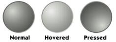 Grey web button template vector drawing