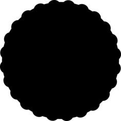 Bumpy black circle vector illustration