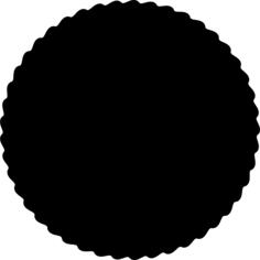 Waves black circle vector image