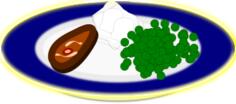 Vector graphics of moderate meal plate