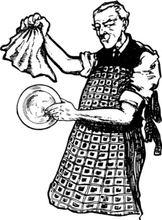 Vector illustration of male dish washer