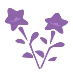 Japanese bellflower purple imprint vector image