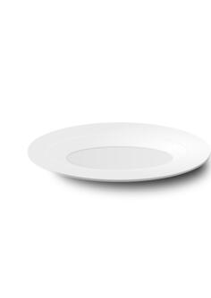 Vector image of white plate with shadow