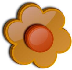 Gloss ocher flower vector image
