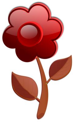 Gloss brown flower on stem vector image