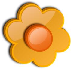 Gloss yellow flower vector illustration