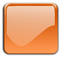 Gloss orange square decorative button vector clip art