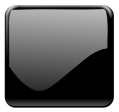 Gloss black square decorative button vector drawing