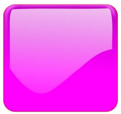 Gloss light pink square decorative button vector graphics